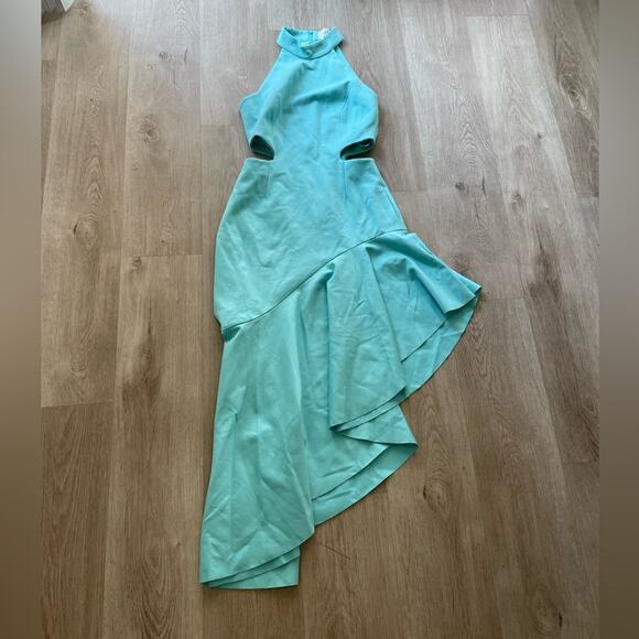 elliatt specter blue asymmetrical high low cut out maxi dress size medium NEW - Picture 2 of 5